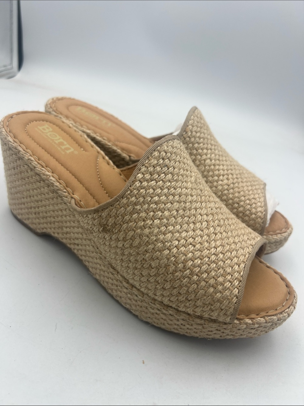 Børn "Lila" Raffia Wedge Sandals Women’s Size 8M